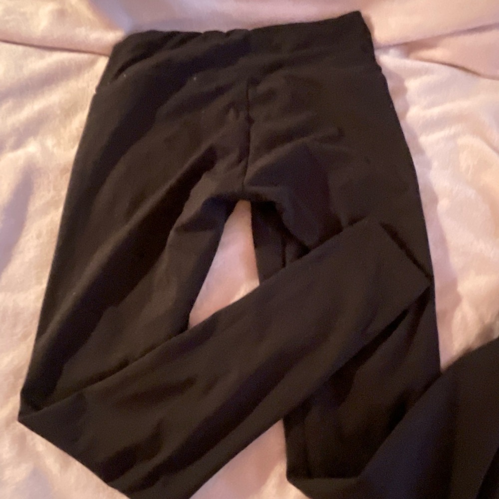 basic black leggings size large girls